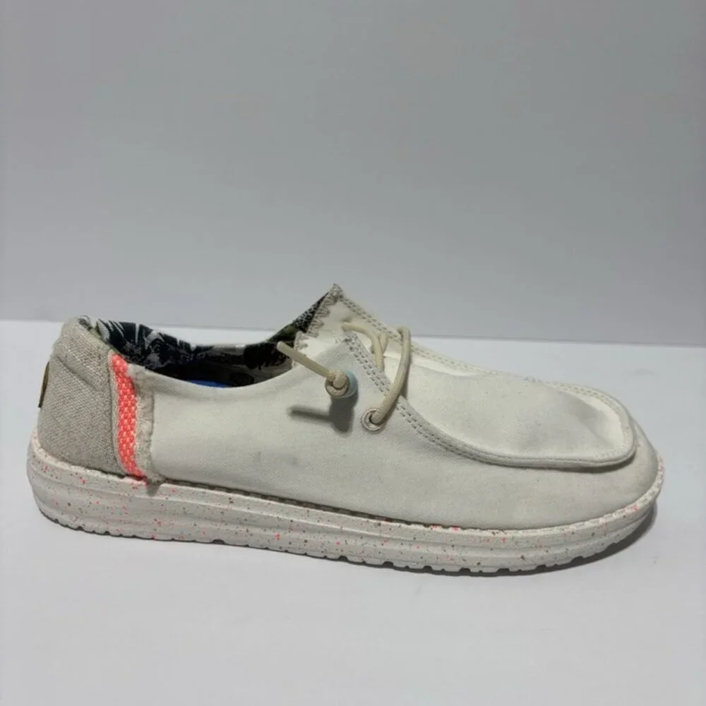 Hey Dude Women’s Wendy Fringe Salt Slip-On Shoes, Size 9 M